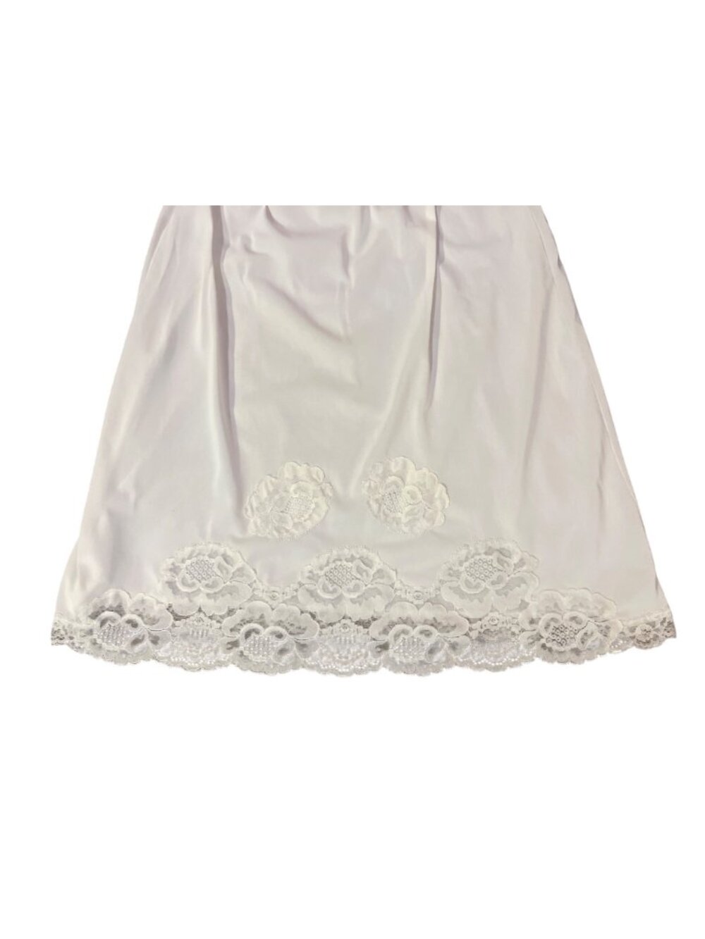 Vintage Lorraine Perfect Fit Skirt Half Slip Womens L Cream Lace Used - Picture 9 of 12